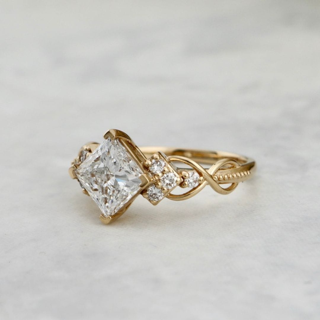 Bague Princesse Mathieu Blanchard Bague de Fiançailles en diamants 2ct princesse | Mathieu Blanchard Mathieu Blanchard Joaillerie