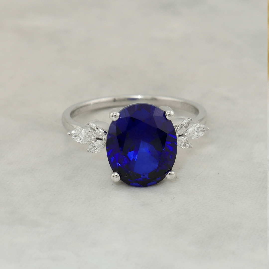 Bague Promise, diamants et saphir Mathieu Blanchard Bagues Bague diamants et saphir 5ct de laboratoire | Mathieu Blanchard Mathieu Blanchard Joaillerie