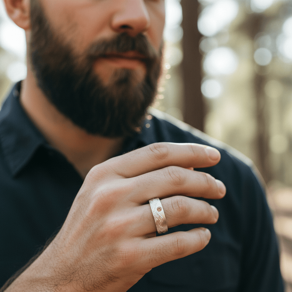 Bague Rocheuses Canadiennes et saphir Mathieu Blanchard Bague Rocheuses Canadiennes et saphir | Mathieu Blanchard Mathieu Blanchard Joaillerie