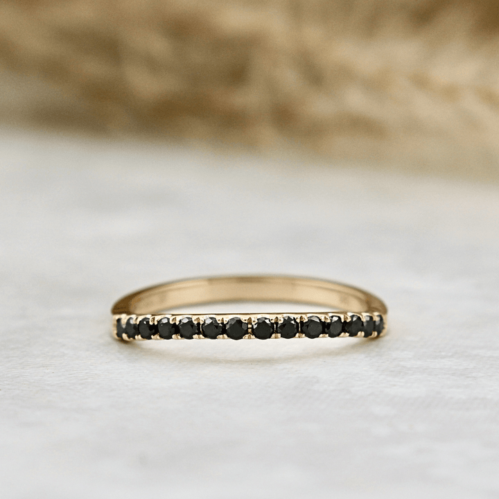 Bague Semi-éternité courbe et diamants noirs Mathieu Blanchard Bagues Bague de contour en or 14K - 18K ou platine et diamants noirs | Mathieu Blanchard Joaillerie Mathieu Blanchard Joaillerie