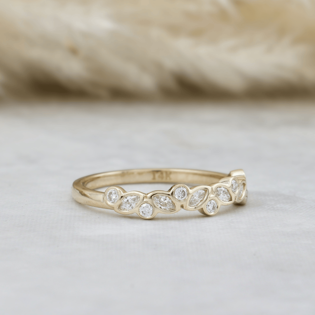 Bague semi-éternité Marquise Diamants Mathieu Blanchard Bagues Semi-éternité diamants  Marquise Laboratoire | Mathieu Blanchard Mathieu Blanchard Joaillerie