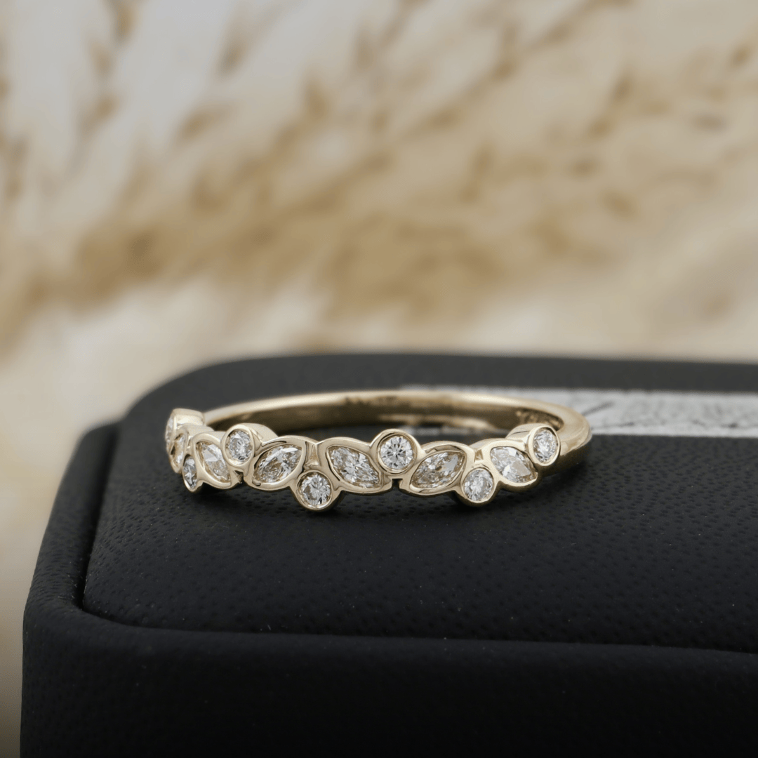 Bague semi-éternité Marquise Diamants Mathieu Blanchard Bagues Semi-éternité diamants  Marquise Laboratoire | Mathieu Blanchard Mathieu Blanchard Joaillerie