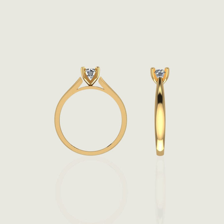 Bague solitaire Classique et diamant 0,45 ct Mathieu Blanchard Bagues Bague Solitaire en or 14K -18K et diamant 0,5ct | Mathieu Blanchard Mathieu Blanchard Joaillerie