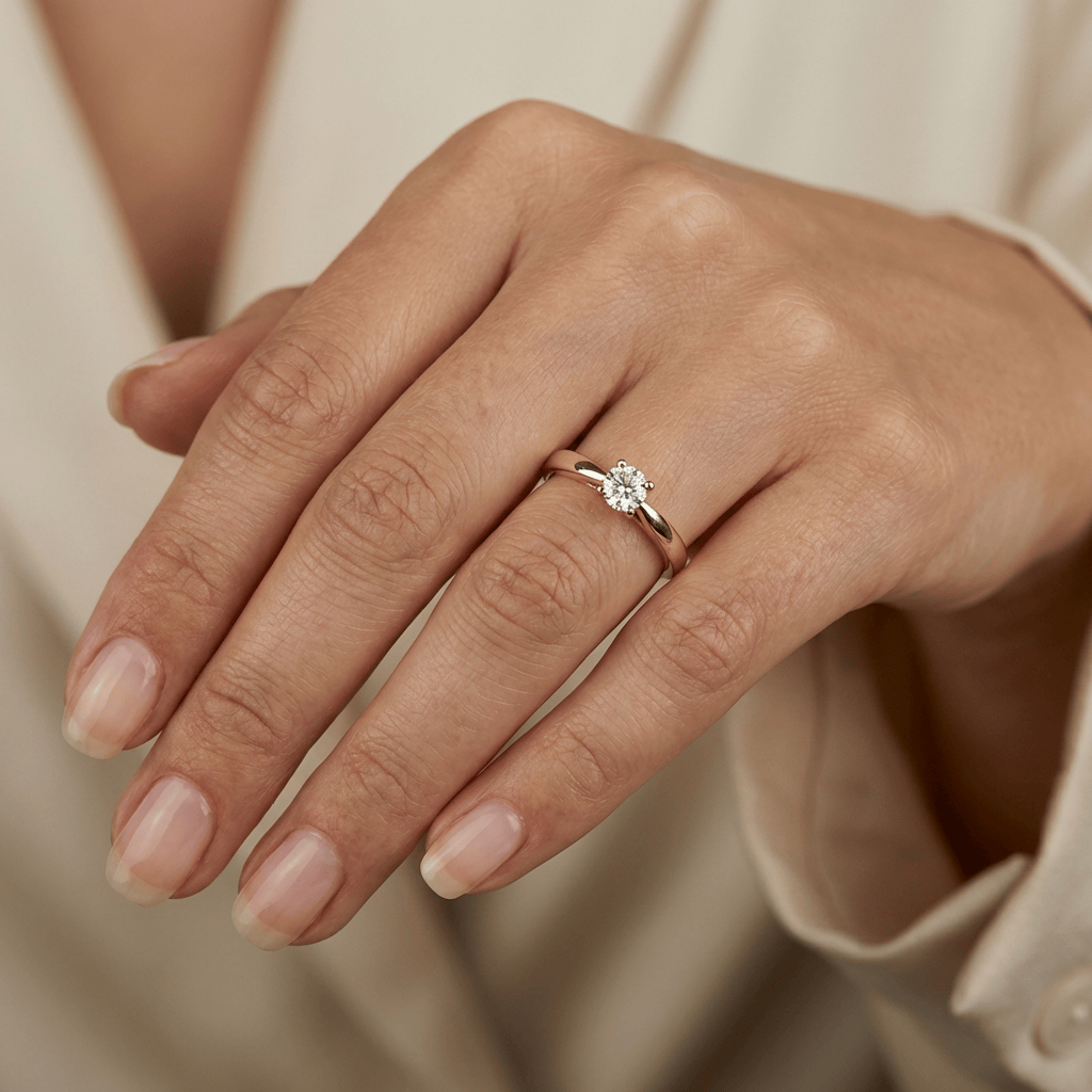 Bague solitaire Classique et diamant 0,45 ct Mathieu Blanchard Bagues Bague Solitaire en or 14K -18K et diamant 0,5ct | Mathieu Blanchard Mathieu Blanchard Joaillerie