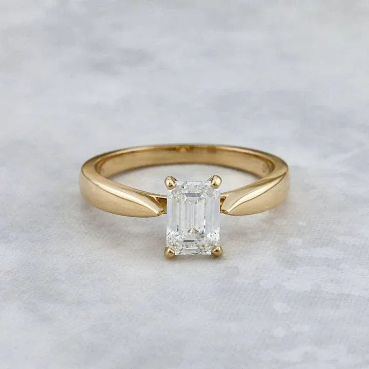 Mathieu Blanchard Bagues Bague solitaire Diamant Émeraude 0,5 ct - 1 ct