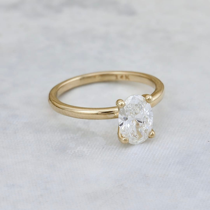 Mathieu Blanchard Bagues Bague solitaire Diamant Oval 0,5 ct - 1 ct