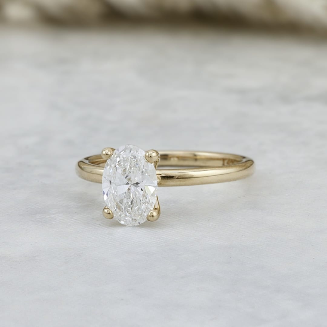Bague solitaire Diamant Ovale 0,5 ct 1 ct Mathieu Blanchard Bagues Bague Solitaire en or 14K - 18K et diamant oval 0,5ct | Mathieu Blanchard Mathieu Blanchard Joaillerie