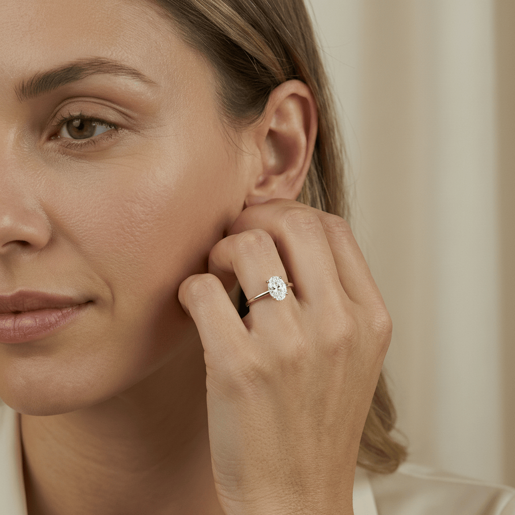 Bague solitaire Diamant Ovale 0,5 ct 1 ct Mathieu Blanchard Bagues Bague Solitaire en or 14K - 18K et diamant oval 0,5ct | Mathieu Blanchard Mathieu Blanchard Joaillerie