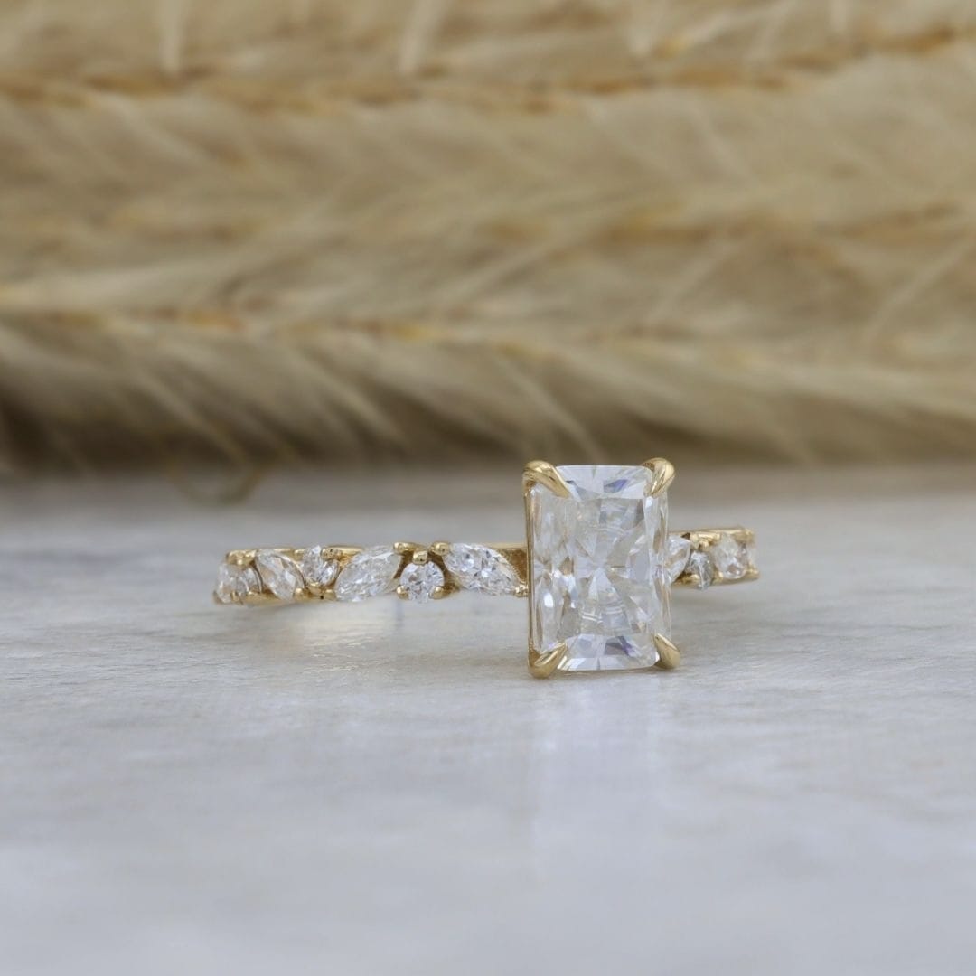 Mathieu Blanchard Bagues Bague solitaire - Diamant Radiant &amp; Marquise