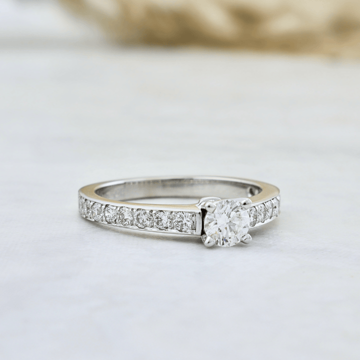 Mathieu Blanchard Bagues Bague solitaire diamants 0.74 ctw