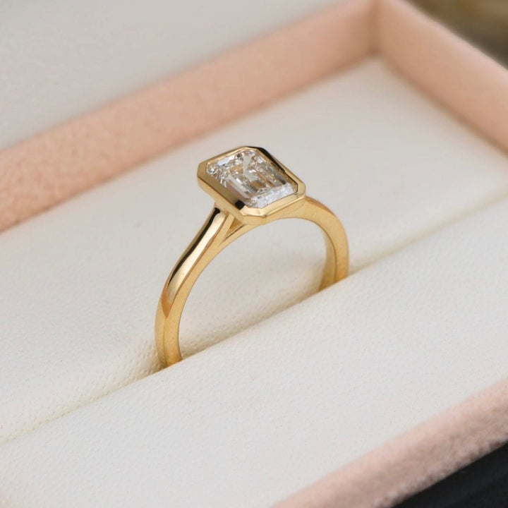Mathieu Blanchard Bagues Bague solitaire Émeraude diamant 1 ct