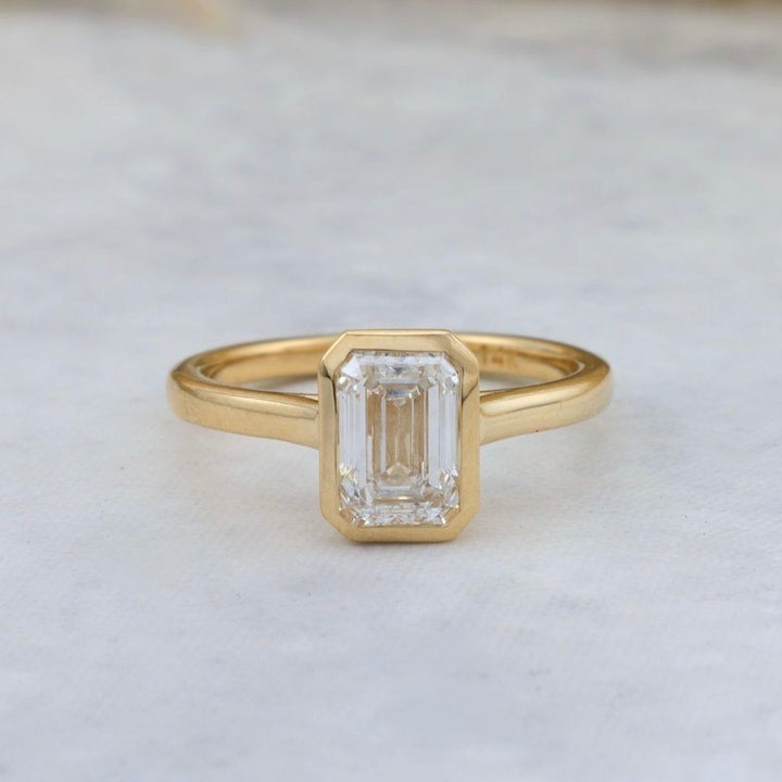Mathieu Blanchard Bagues Bague solitaire Émeraude diamant 1 ct