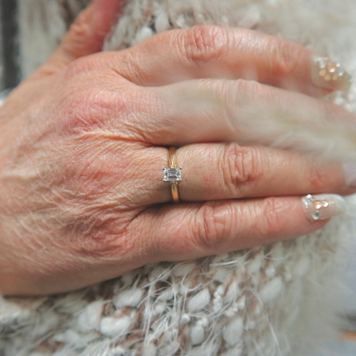 Mathieu Blanchard Bagues Bague solitaire Émeraude en or 14K et diamant