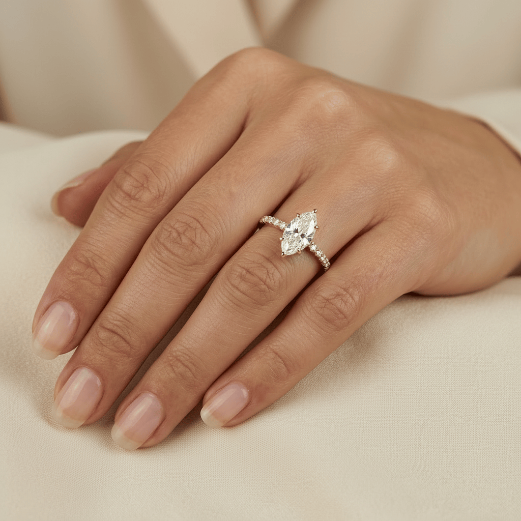 Mathieu Blanchard Bagues Bague solitaire Marquise diamants 2.25 ctw