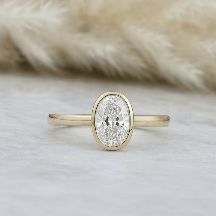 Mathieu Blanchard Bagues Bague solitaire Oval diamants 1 ct