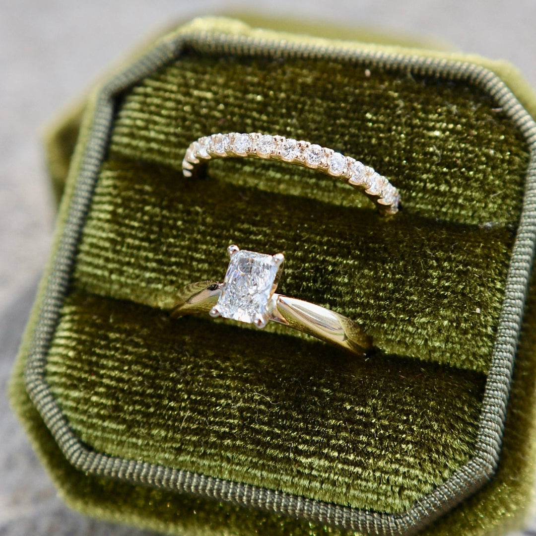 Mathieu Blanchard Bagues Bague solitaire Radiant en or 14K et diamant