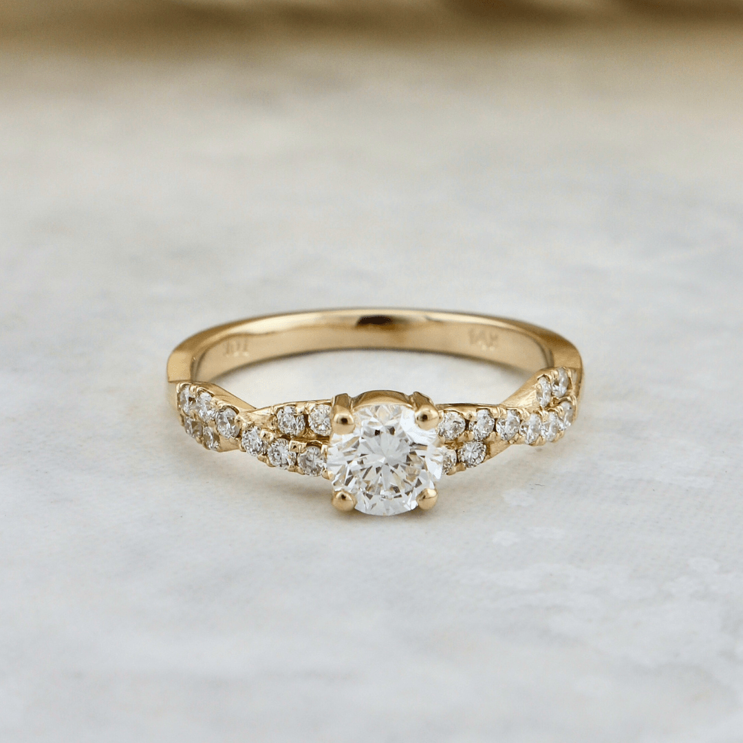 Bague solitaire Torsade et diamant 0,5 ct Mathieu Blanchard Bagues Bague de fiançailles Torsade en diamants | Mathieu Blanchard Mathieu Blanchard Joaillerie