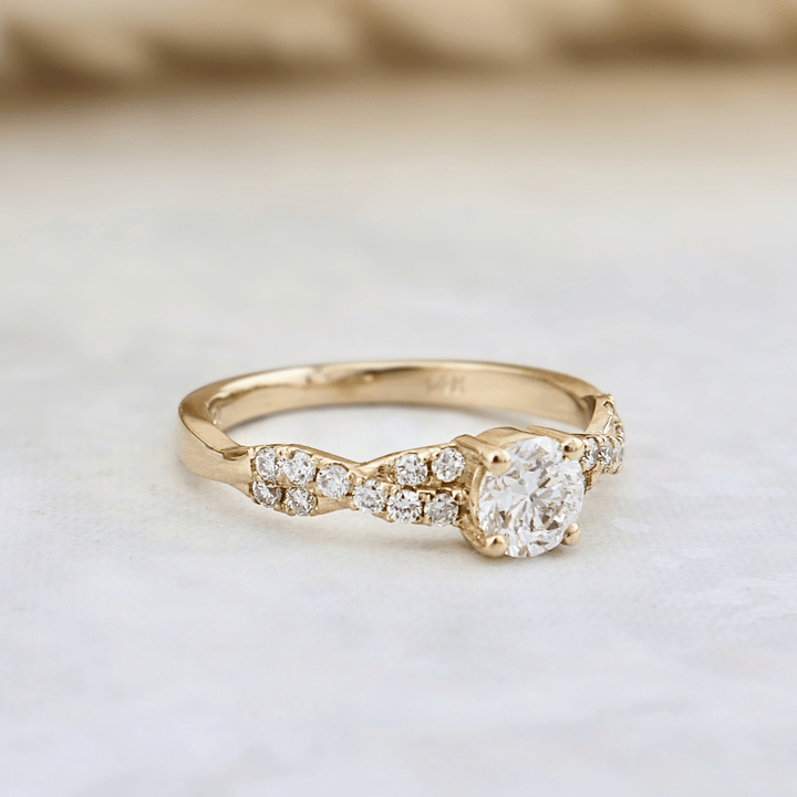 Bague solitaire Torsade et diamant 0,5 ct Mathieu Blanchard Bagues Bague de fiançailles Torsade en diamants | Mathieu Blanchard Mathieu Blanchard Joaillerie
