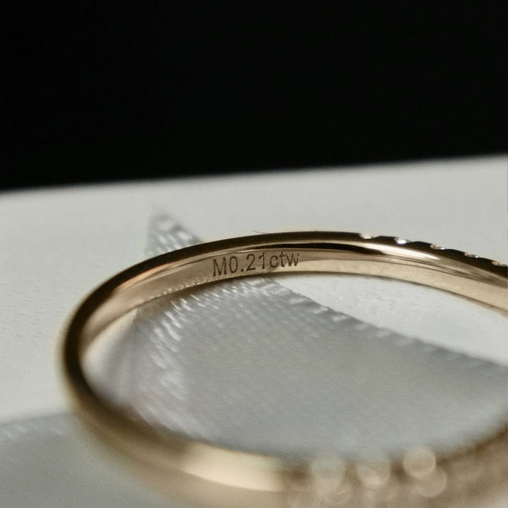 Mathieu Blanchard Bague V en or 10K et moissanites