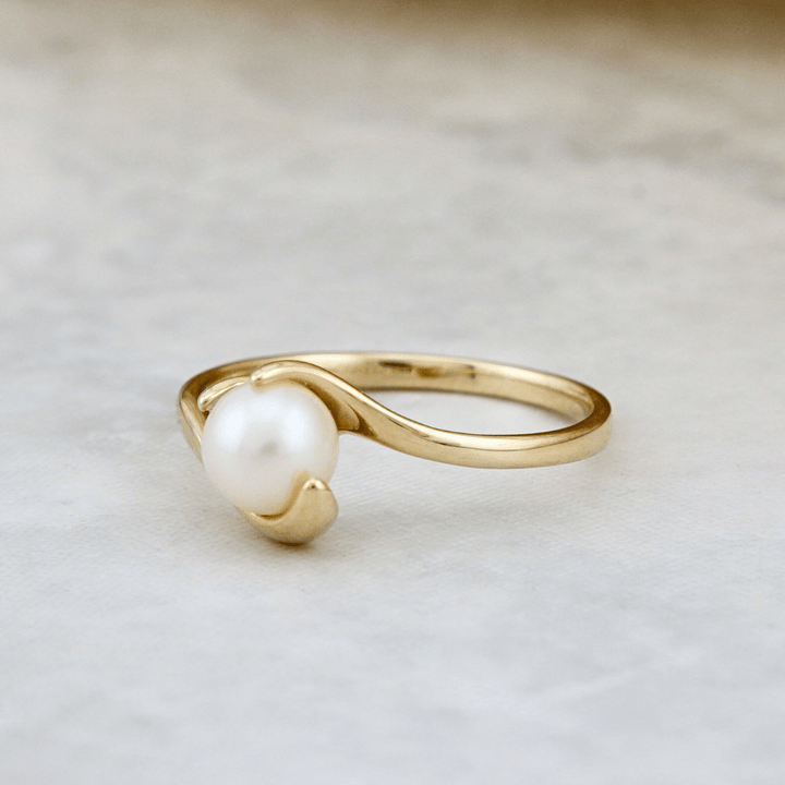 - Bagues Bague Vague en or 10K et perle
