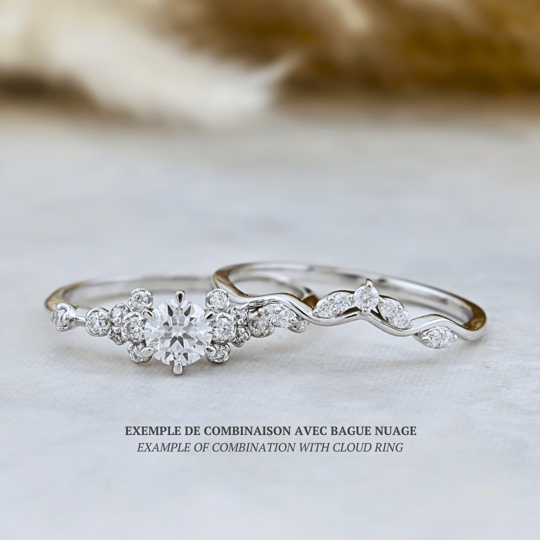Bague Vague Moissanites Mathieu Blanchard Bague Vague en or 10K ou 925 et moissanites | Mathieu Blanchard Mathieu Blanchard Joaillerie