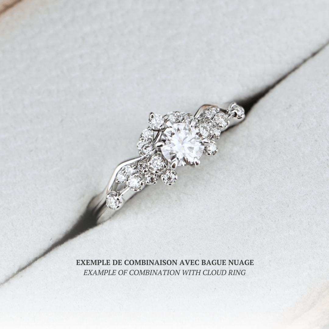 Bague Vague Moissanites Mathieu Blanchard Bague Vague en or 10K ou 925 et moissanites | Mathieu Blanchard Mathieu Blanchard Joaillerie