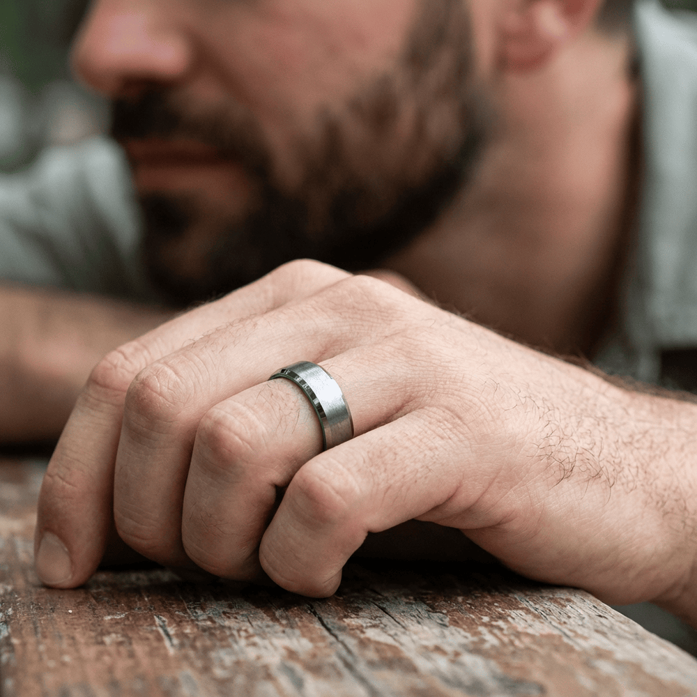 Roadtripmadewood Bagues Bague Vert Électrique en tungstène