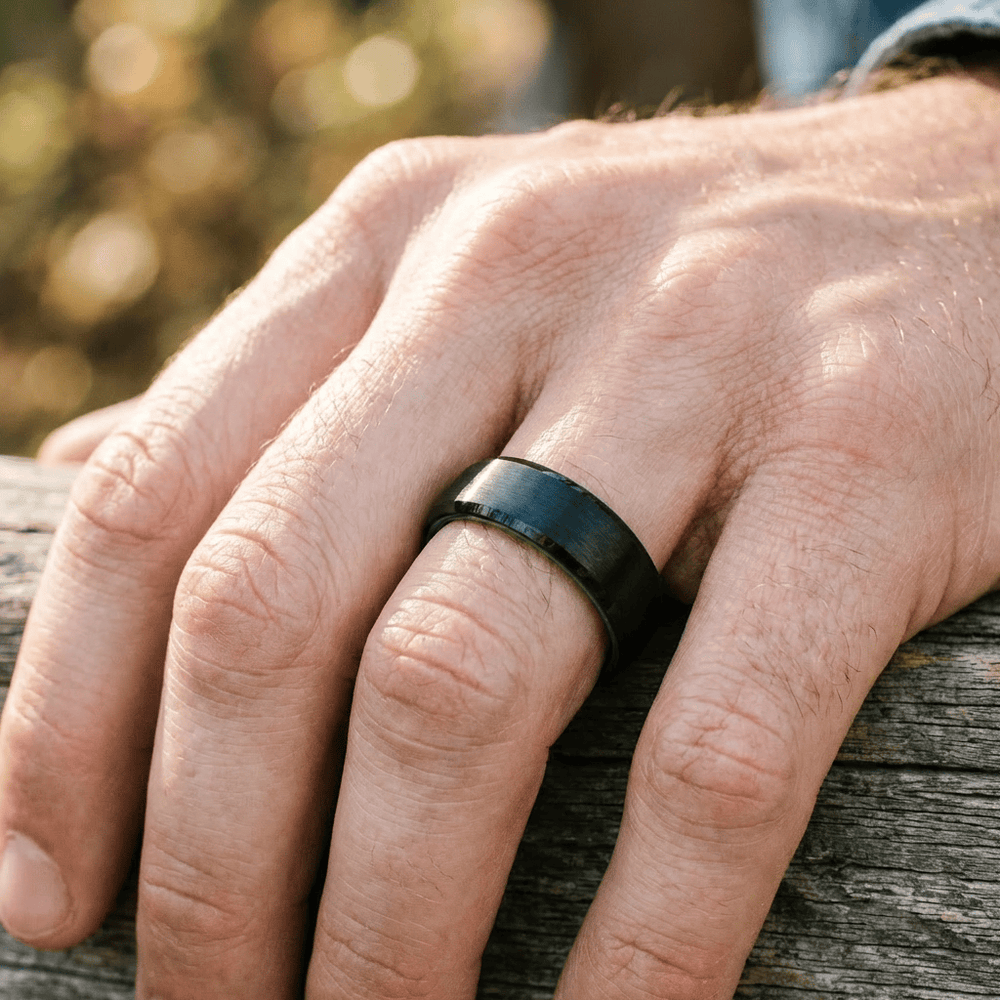 Bague Verte Électrique en tungstène Roadtripmadewood Bagues Bague Verte Électrique & Noire en tungstène | Mathieu Blanchard® Mathieu Blanchard Joaillerie