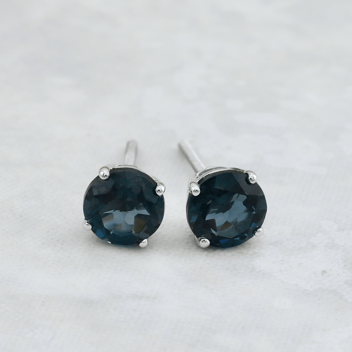 Boucles d’oreilles Classiques Topaze Bleu London Mathieu Blanchard Boucles d&