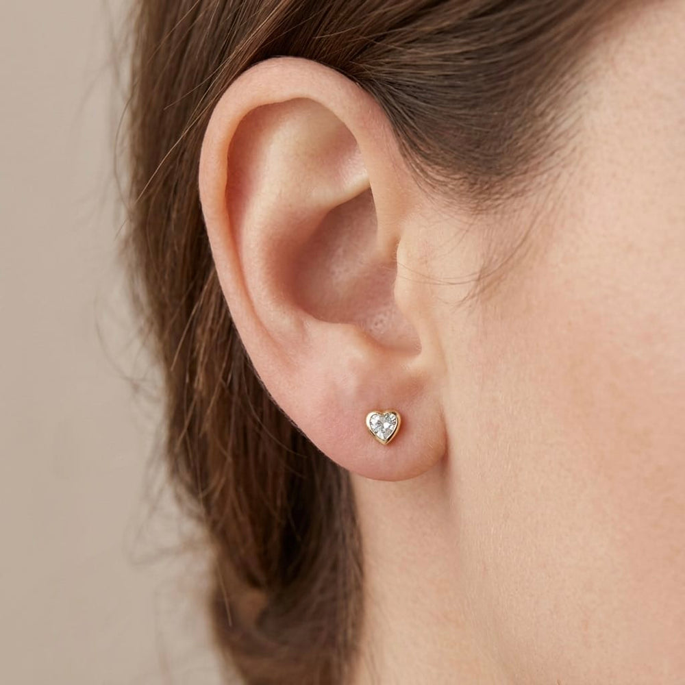 Mathieu Blanchard Boucles d'oreilles Or jaune 14K / 4.5 mm Boucles d'oreilles Coeur