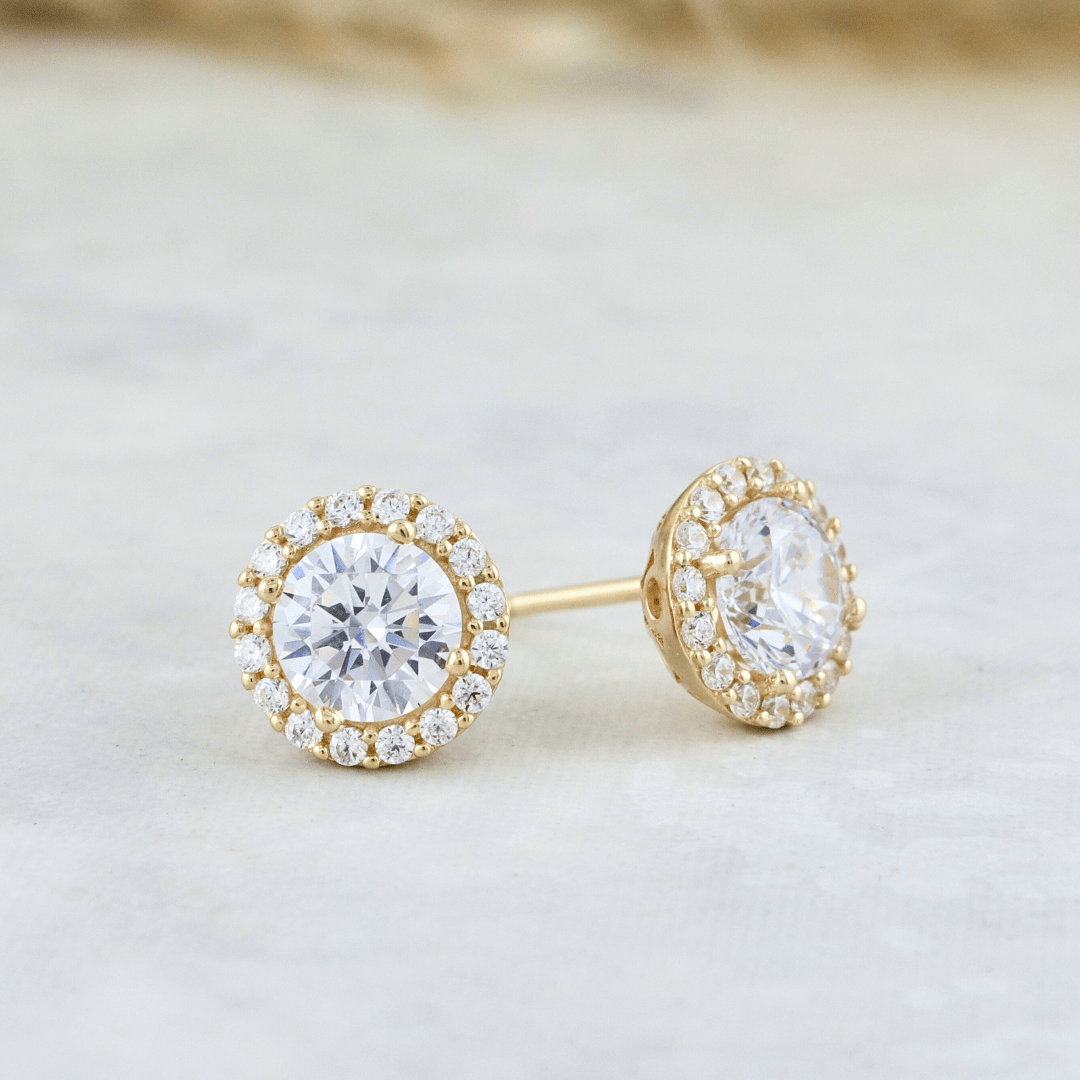 Boucles d'oreilles Éclat - Boucles d'oreilles Or jaune 10K EY-A44-4930 Boucles d'oreilles Halo en or jaune 10K | mathieublanchard.ca Mathieu Blanchard Joaillerie