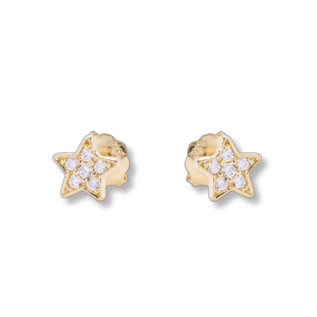 - Boucles d'oreilles Boucles d'oreilles Étoiles en or 10K
