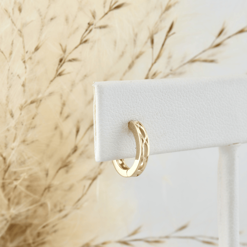 Boucles d'oreilles huggies Mini infini en or jaune 10K - Boucles d'oreilles Or jaune 10K Go-30-16-10 Boucles d'oreilles huggies Infini en or jaune 10K | Mathieu Blanchard Mathieu Blanchard Joaillerie