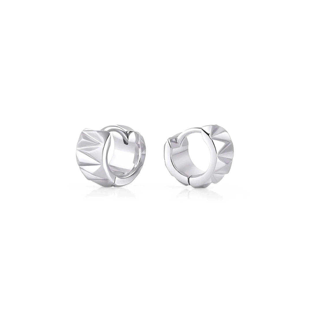 Mia Bijoux Boucles d'oreilles Argent Boucles d'oreilles Huggies Naomi en acier