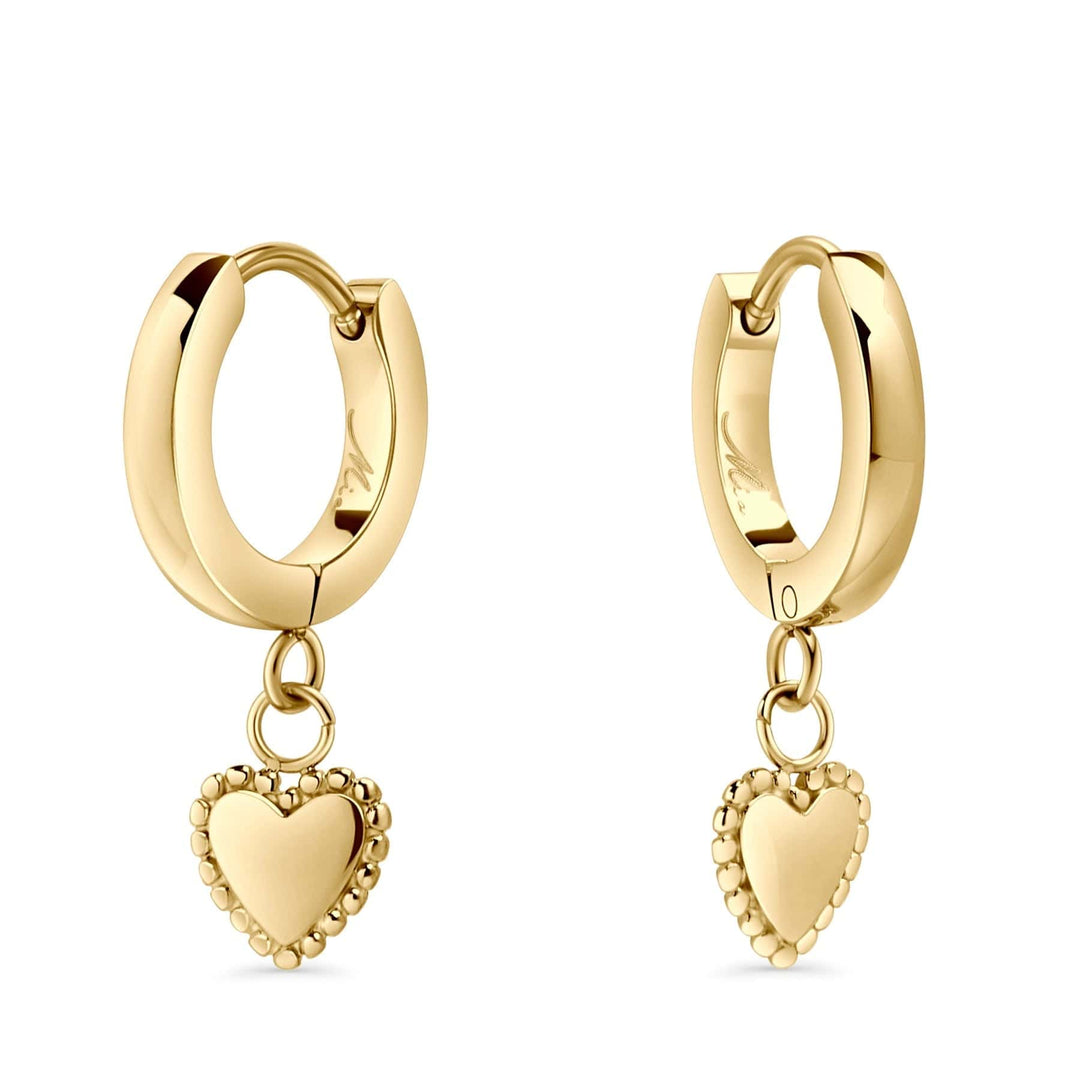 Mia Bijoux Boucles d'oreilles Doré Boucles d'oreilles Huggies Sagrada en acier