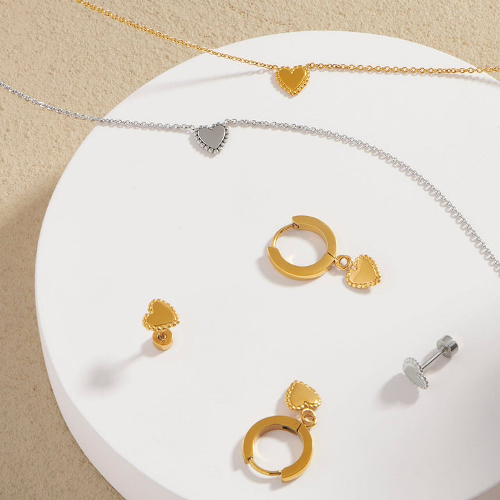 Mia Bijoux Boucles d'oreilles Boucles d'oreilles Huggies Sagrada en acier