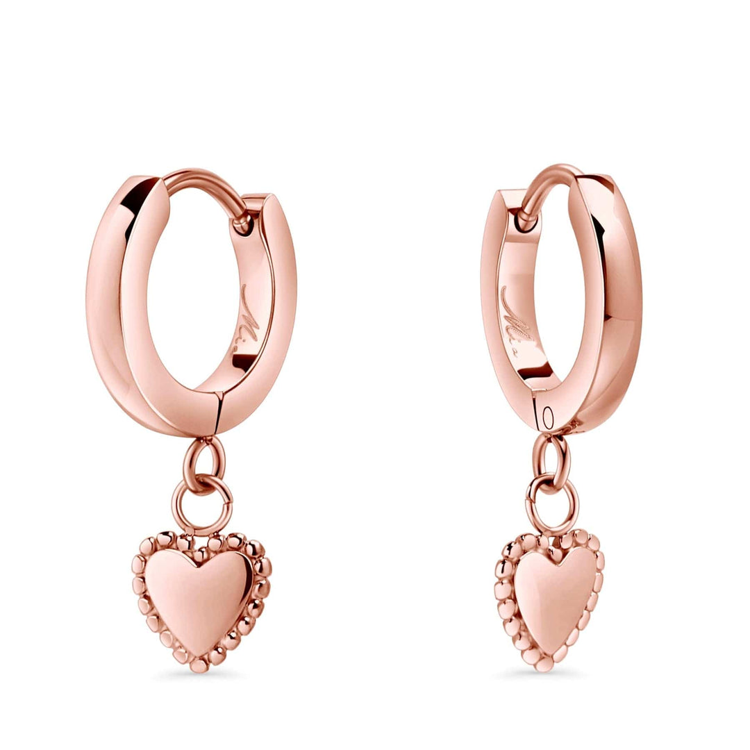 Mia Bijoux Boucles d'oreilles Rosé Boucles d'oreilles Huggies Sagrada en acier