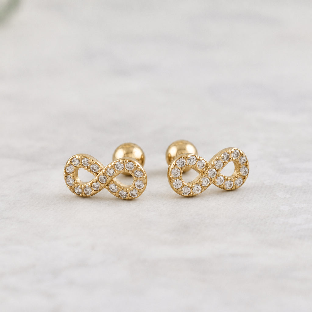 Sterling silver infinity earrings