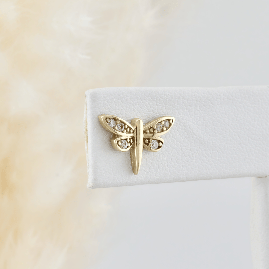 - Boucles d'oreilles Boucles d'oreilles Libellules en or jaune 10K