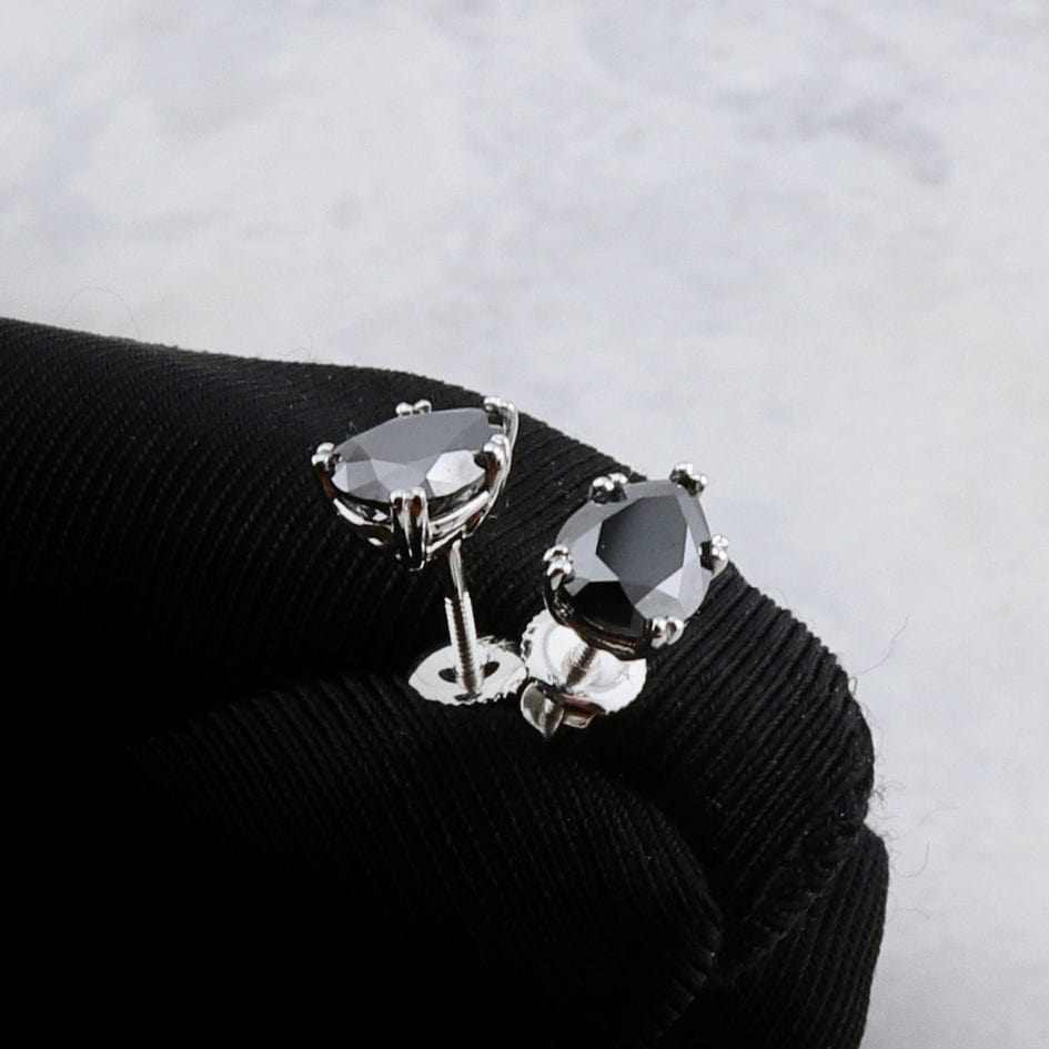 Mathieu Blanchard Boucles d'oreille Boucles d'oreilles Moissanites noires en or 10K - 14K - 18K ou platine
