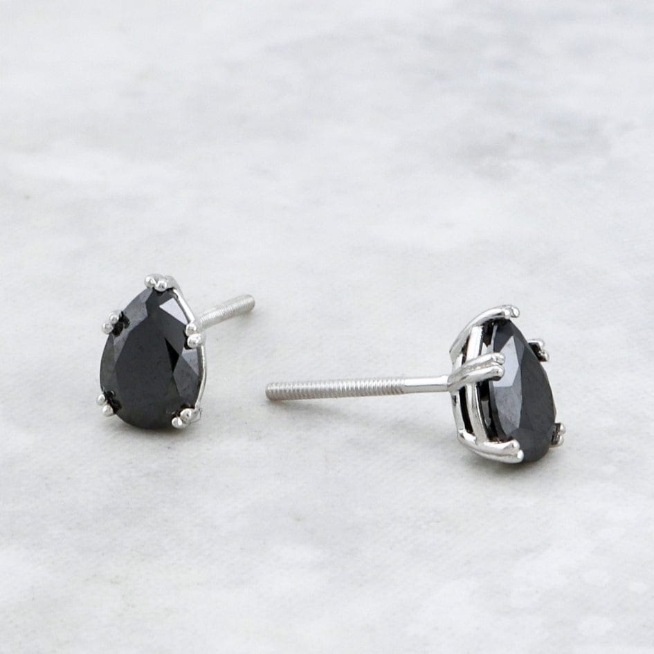 Mathieu Blanchard Boucles d'oreille Boucles d'oreilles Moissanites noires en or 10K - 14K - 18K ou platine