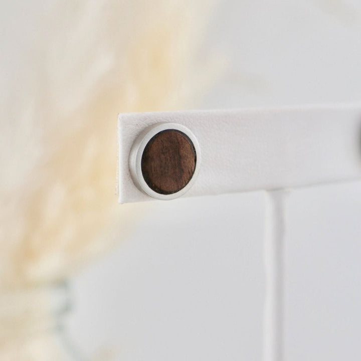 Boucles d’oreilles Noyer et en acier inoxydable Mathieu Blanchard Boucles d&