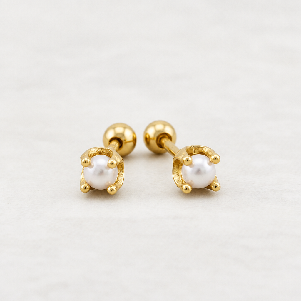 Sterling silver pearl earrings