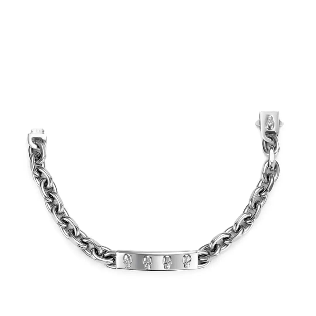 Bracelet Ancre en acier inoxydable SkeletonHD Bracelets Bracelet pour homme Tête de mort | Mathieu Blanchard x SkeletonHD Mathieu Blanchard Joaillerie