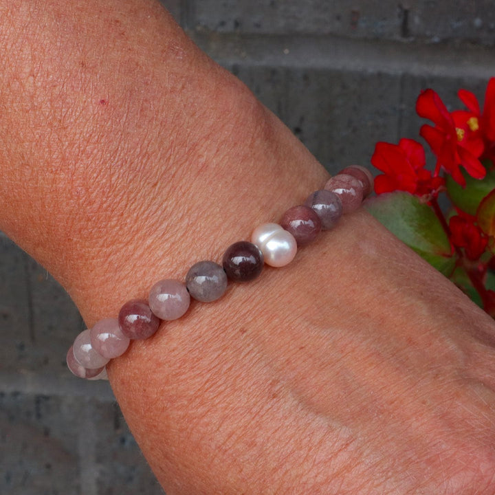 Mathieu Blanchard Bracelet Aura en quartz et perle