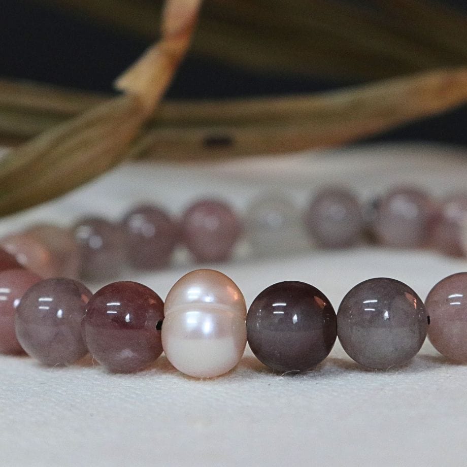 Mathieu Blanchard Bracelet Aura en quartz et perle