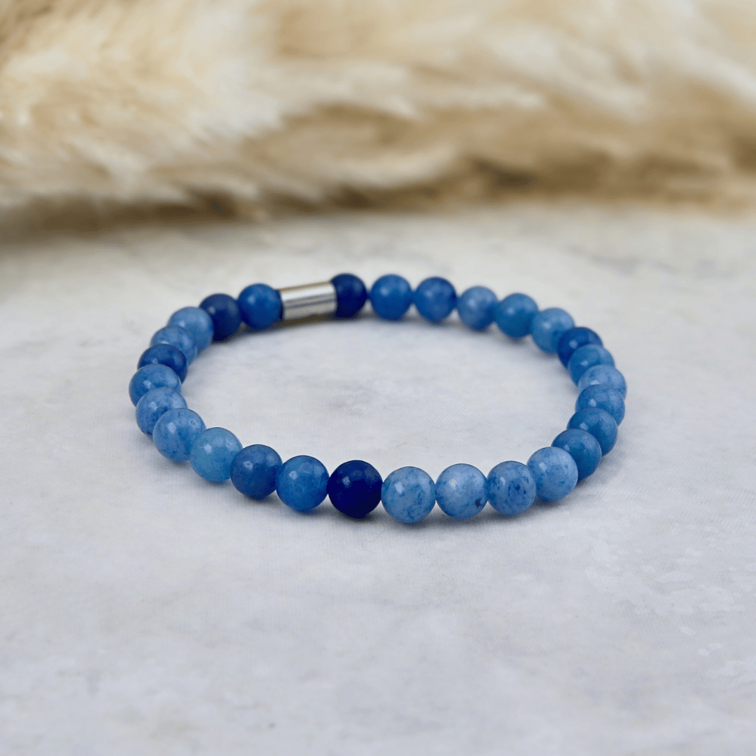 Bracelet Aventurine Bleue en acier inoxydable Mathieu Blanchard Acier inoxydable PBRM17377S Bracelet Aventurine Bleue 6mm | Mathieu Blanchard Joaillerie Mathieu Blanchard Joaillerie