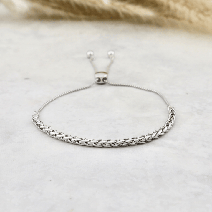 Bracelet Blé en argent sterling Mathieu Blanchard Argent / Argent sterling PBRAM12852S Bracelet 3mm blé en argent 925 ajustable | Mathieu Blanchard  Mathieu Blanchard Joaillerie