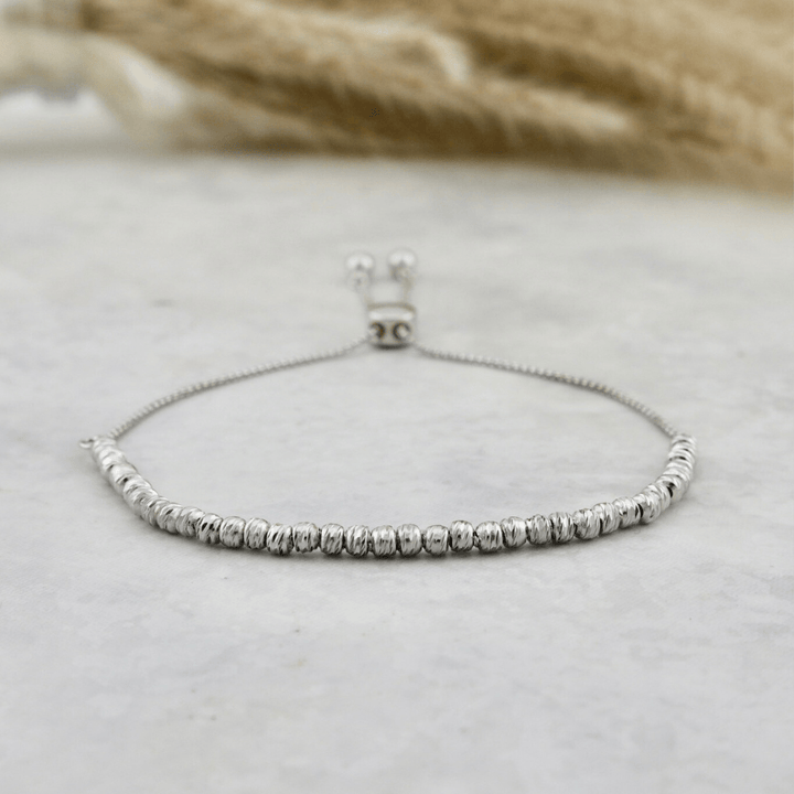 Bracelet Callisto en argent sterling Mathieu Blanchard Argent / Argent sterling PBRAM12853S Bracelet billes ciselées 3mm en argent 925 | Mathieu Blanchard  Mathieu Blanchard Joaillerie