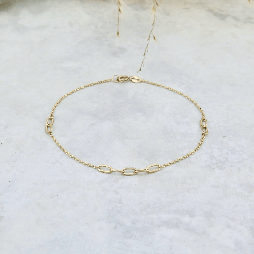 - Bracelets Bracelet Chaîne Paperclip en or 10K